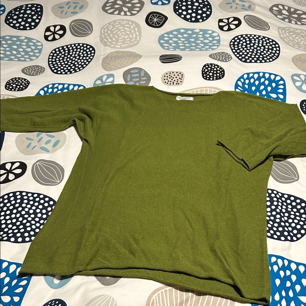 Collione Gaia Olive Knit Top